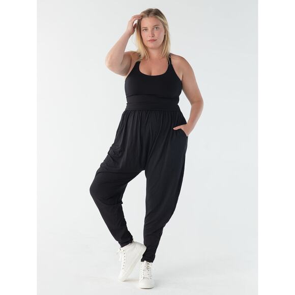 Imbodhi, Size 3X, Bōdhi Black Jumper, Criss Cross Back, Modal Cotton, Plus, EUC - Picture 1 of 7